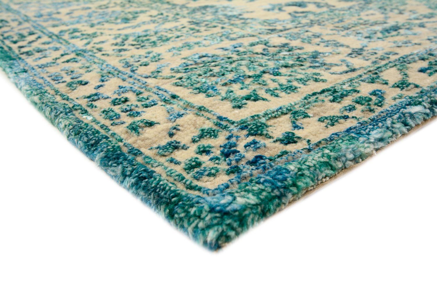 Tapis design - 201 x 155 cm - beige clair