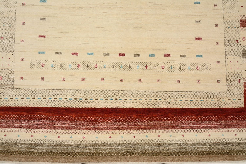 Tapis Gabbeh - Loribaft Indus - 239 x 169 cm - beige clair