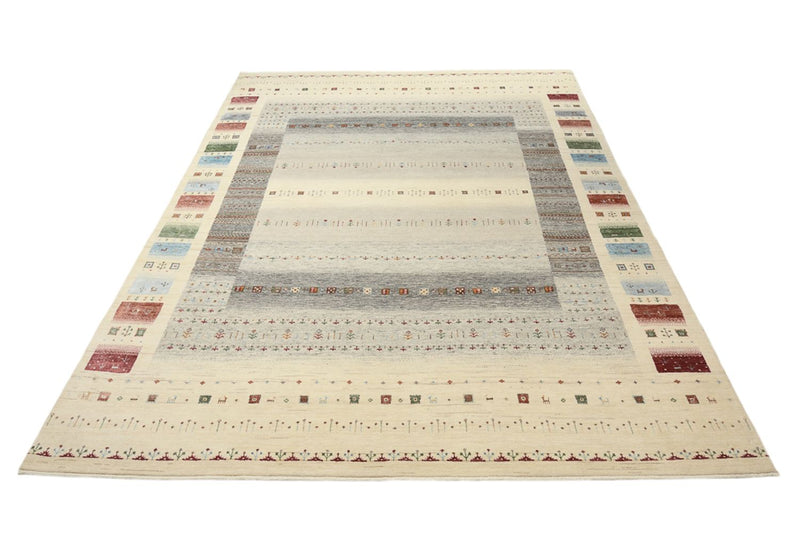 Tapis Gabbeh - Loribaft Indus - 351 x 248 cm - beige clair