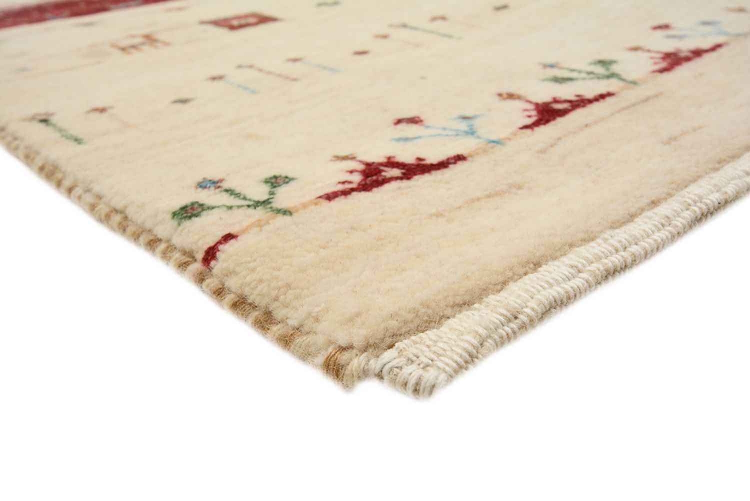Tapis Gabbeh - Loribaft Indus - 351 x 248 cm - beige clair