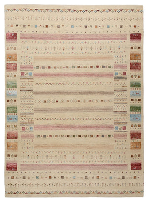 Tapis Gabbeh - Loribaft Indus - 239 x 174 cm - beige clair