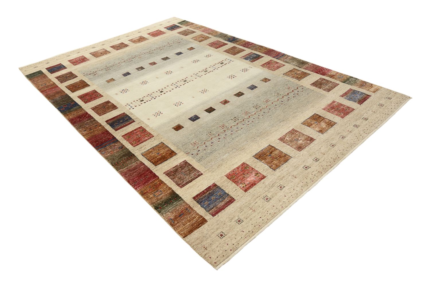 Tapis Gabbeh - Loribaft Indus - 302 x 205 cm - multicolore