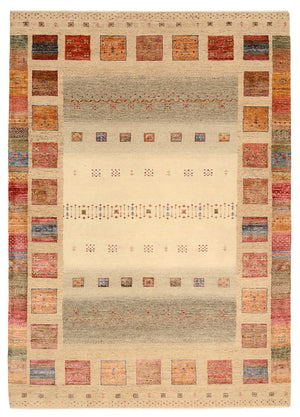 Tapis Gabbeh - Loribaft Indus - 244 x 175 cm - multicolore