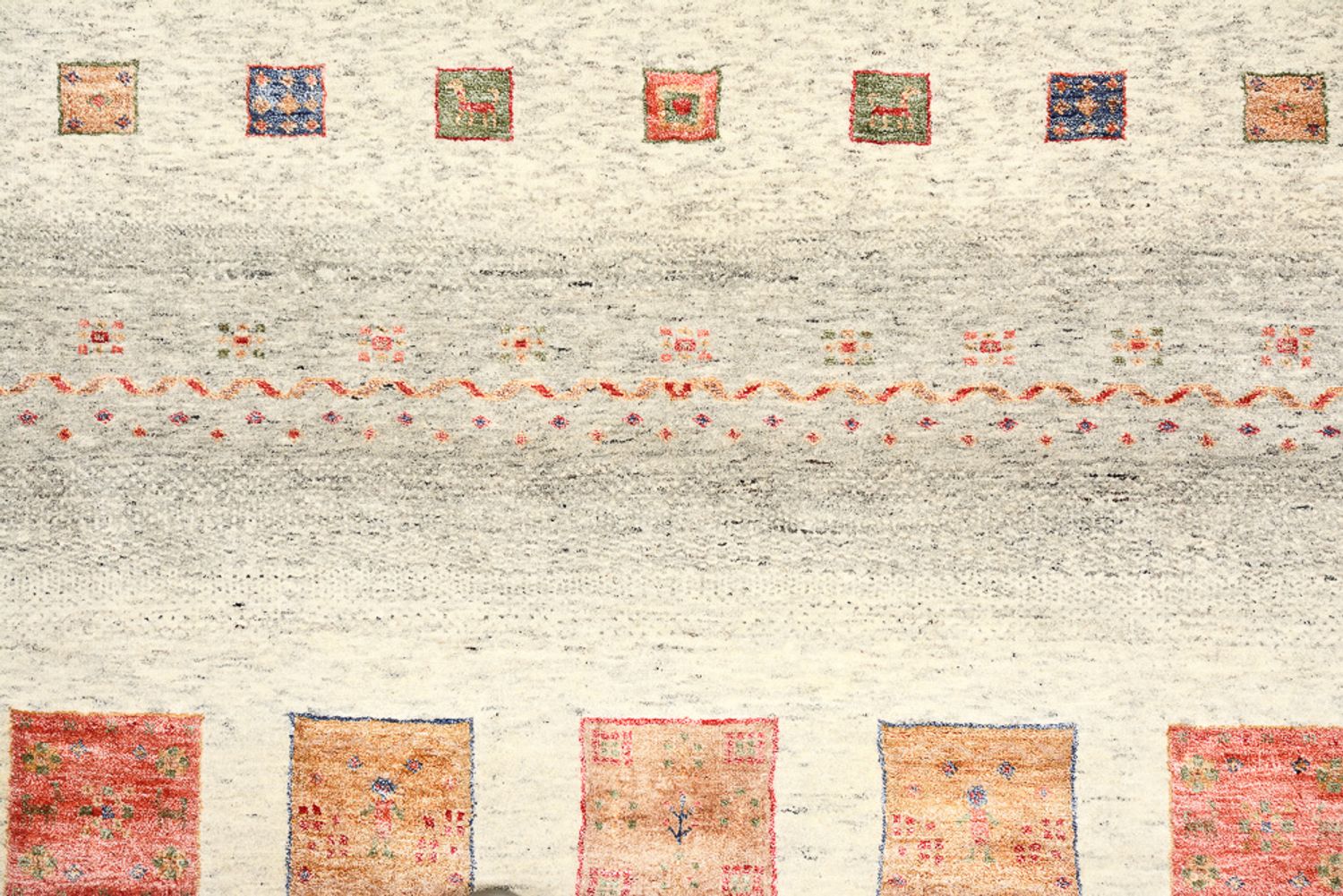 Tapis Gabbeh - Loribaft Indus - 239 x 174 cm - multicolore