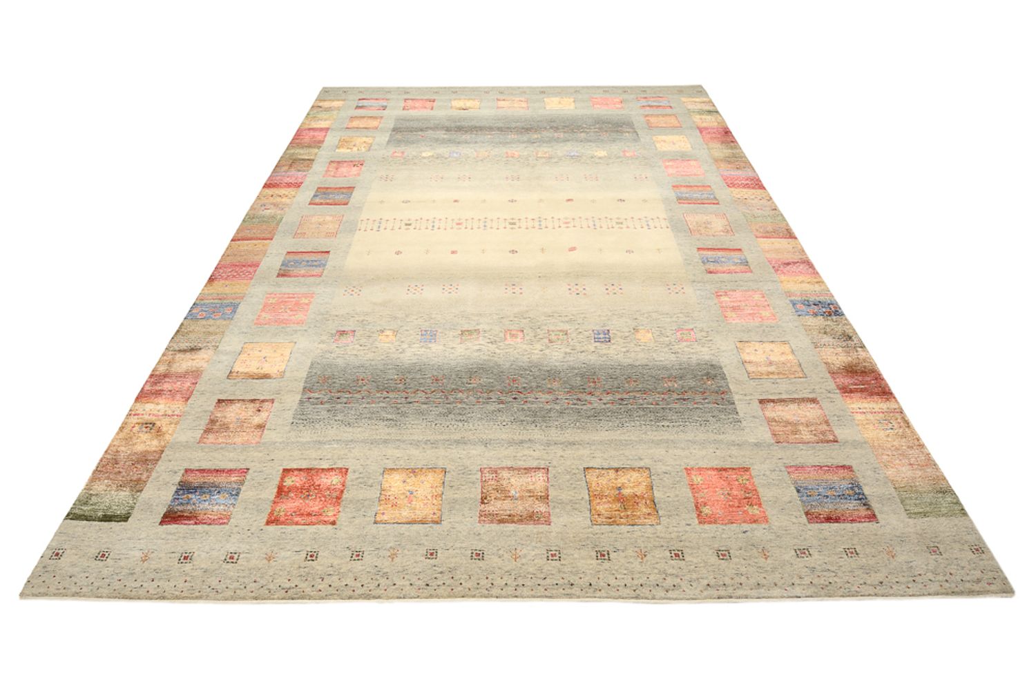 Tapis Gabbeh - Loribaft Indus - 341 x 248 cm - multicolore