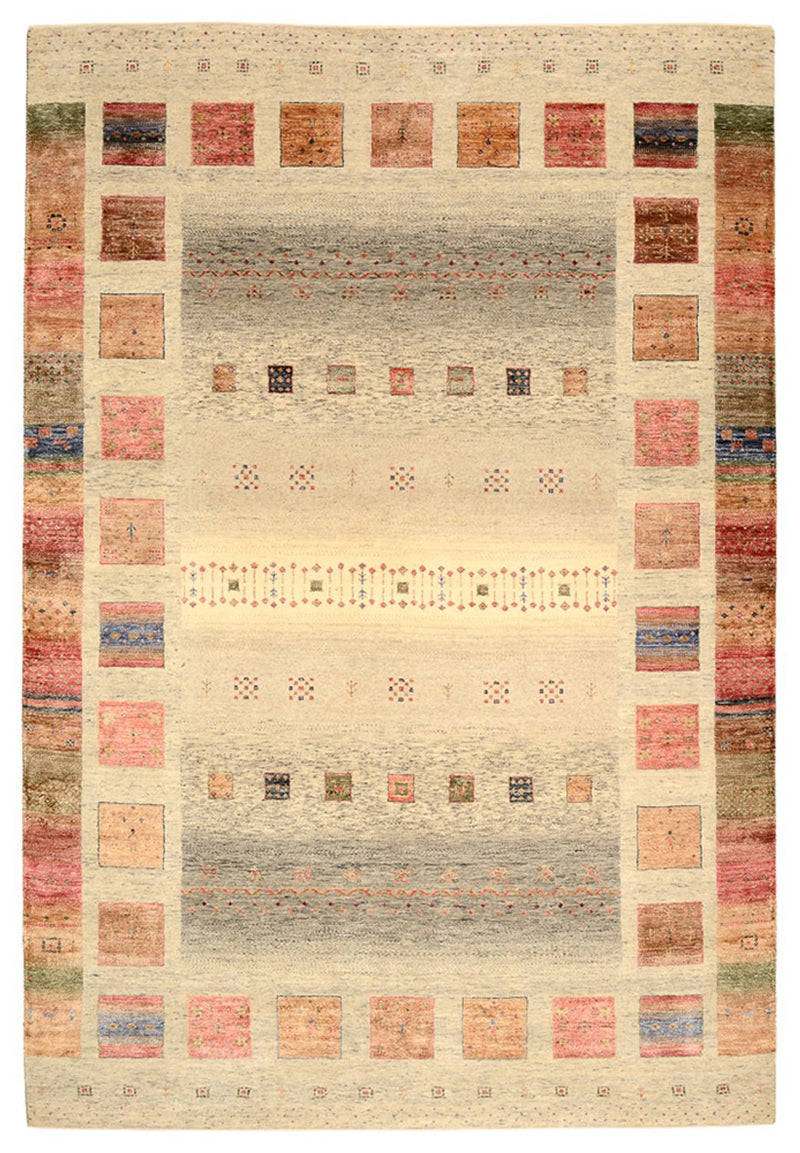 Tapis Gabbeh - Loribaft Indus - 302 x 206 cm - multicolore