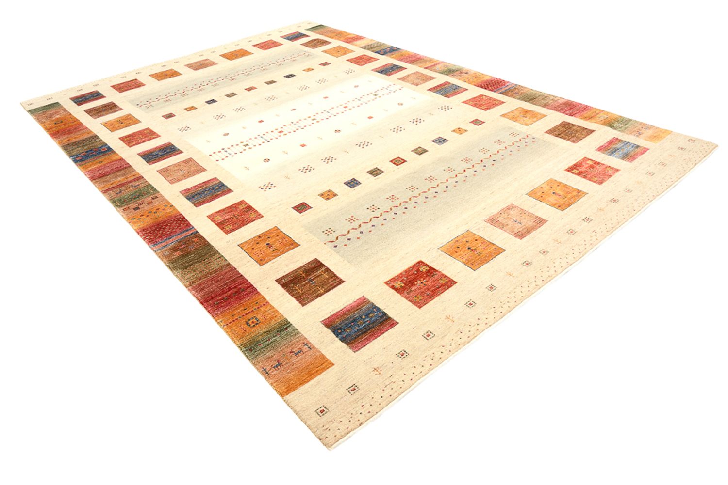 Tapis Gabbeh - Loribaft Indus - 345 x 247 cm - multicolore