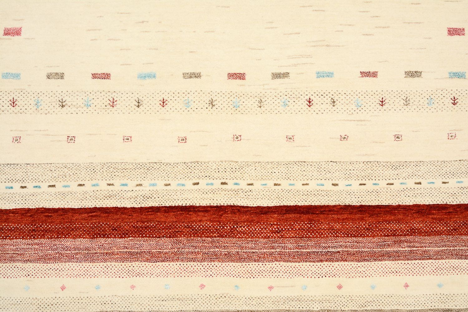 Tapis Gabbeh - Loribaft Indus - 299 x 210 cm - beige clair