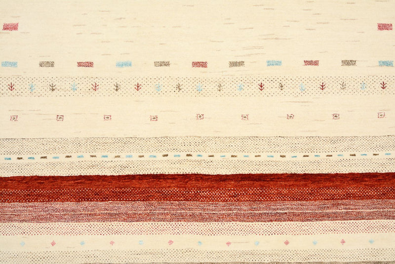 Tapis Gabbeh - Loribaft Indus - 299 x 210 cm - beige clair