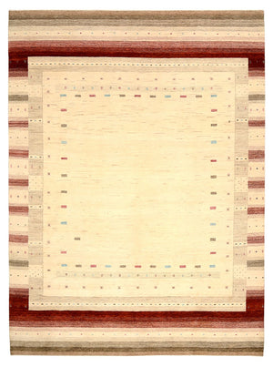Tapis Gabbeh - Loribaft Indus - 342 x 254 cm - beige clair