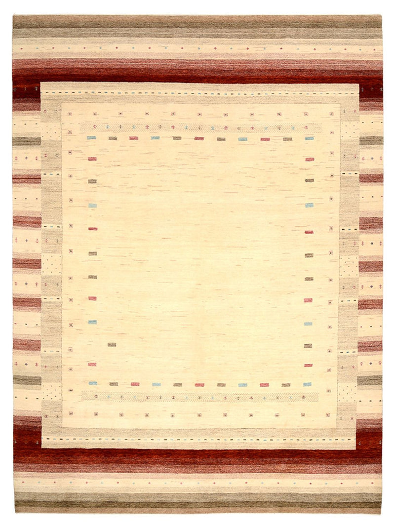 Tapis Gabbeh - Loribaft Indus - 342 x 254 cm - beige clair
