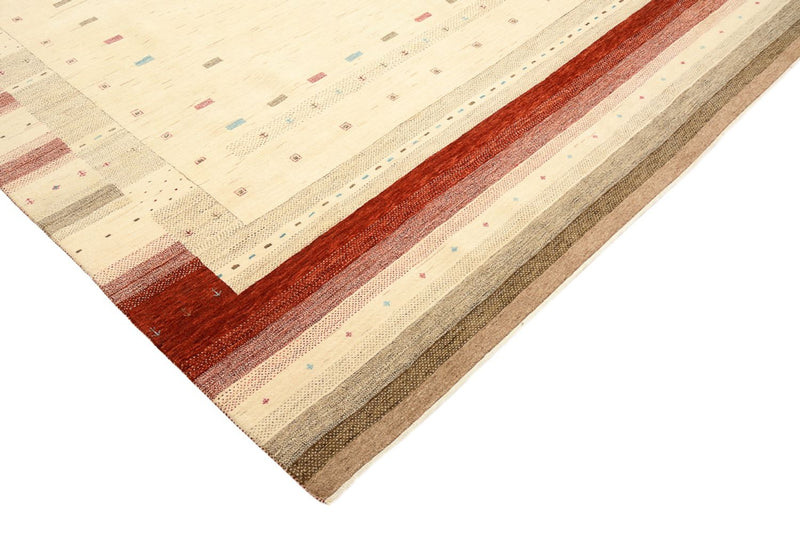 Tapis Gabbeh - Loribaft Indus - 342 x 254 cm - beige clair