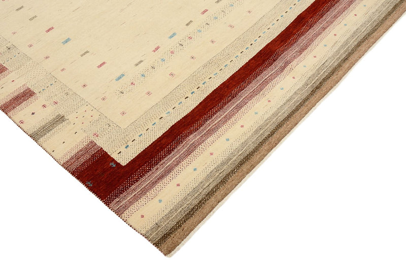 Tapis Gabbeh - Loribaft Indus - 238 x 174 cm - beige clair