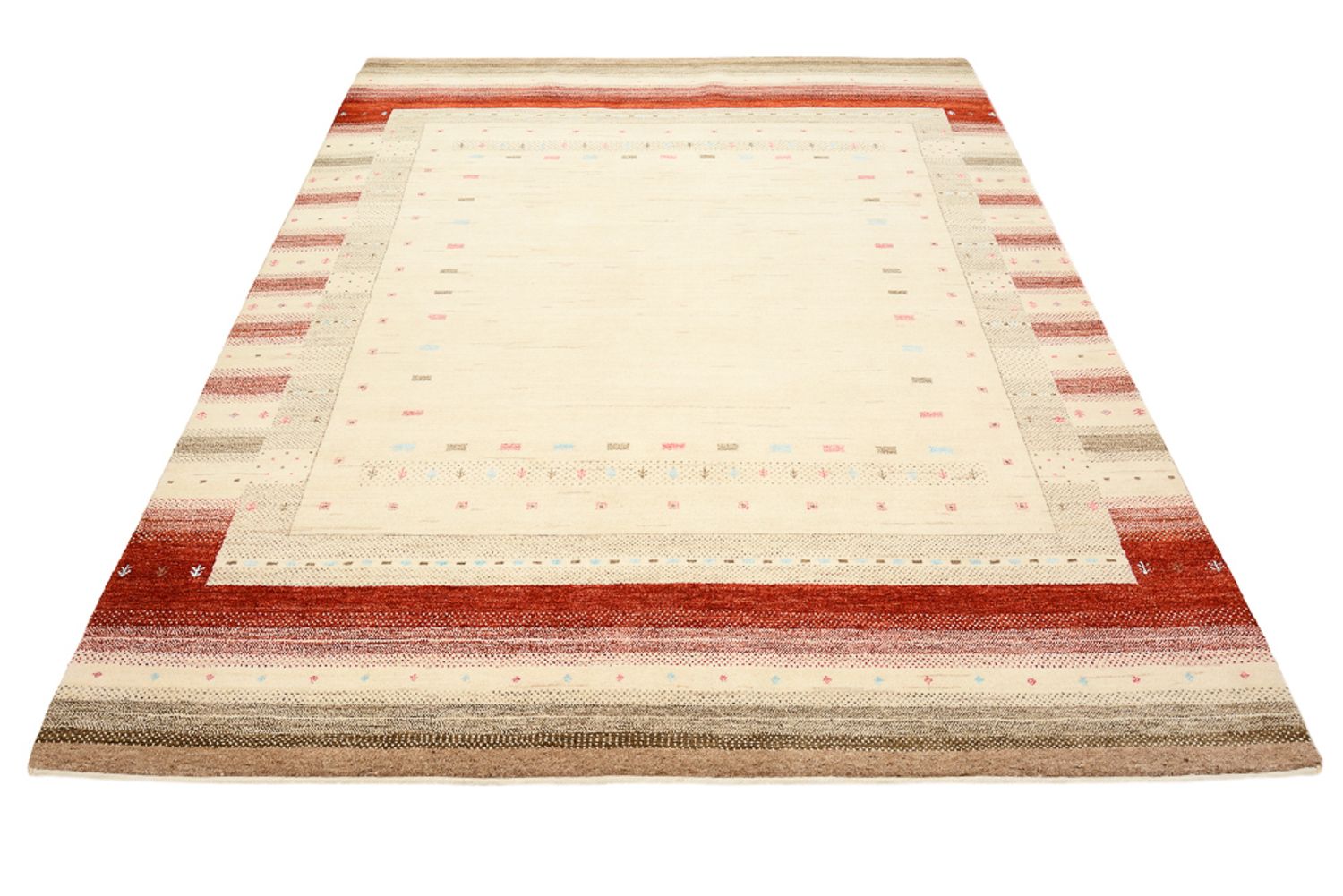 Tapis Gabbeh - Loribaft Indus - 240 x 175 cm - beige clair