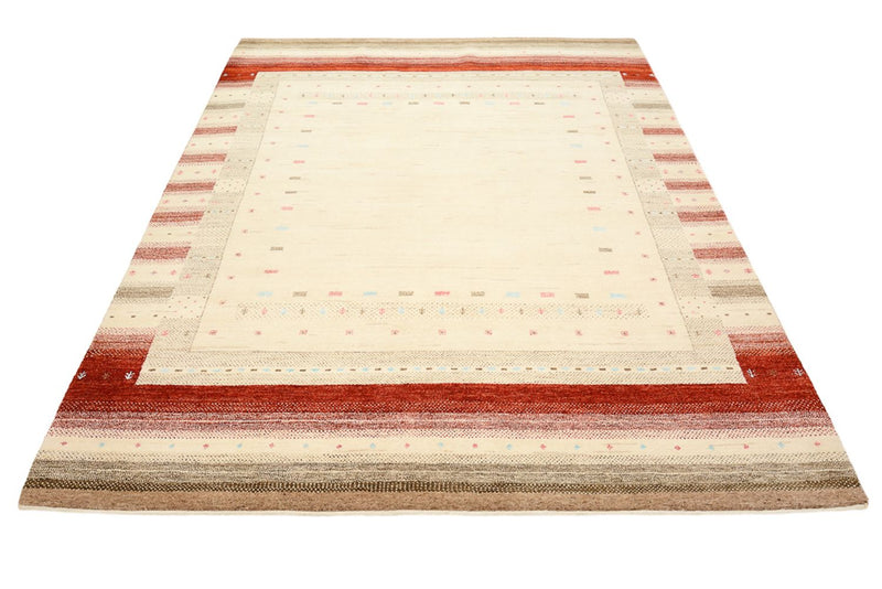 Tapis Gabbeh - Loribaft Indus - 240 x 175 cm - beige clair