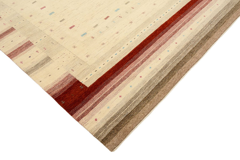 Tapis Gabbeh - Loribaft Indus - 319 x 251 cm - beige clair