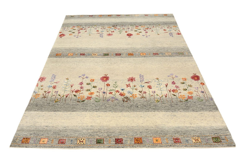 Tapis Gabbeh - Loribaft Indus - 244 x 173 cm - beige clair