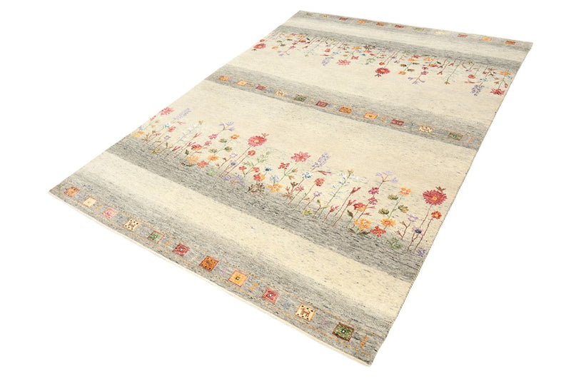 Tapis Gabbeh - Loribaft Indus - 244 x 173 cm - beige clair