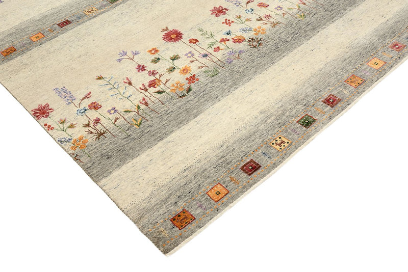 Tapis Gabbeh - Loribaft Indus - 244 x 173 cm - beige clair