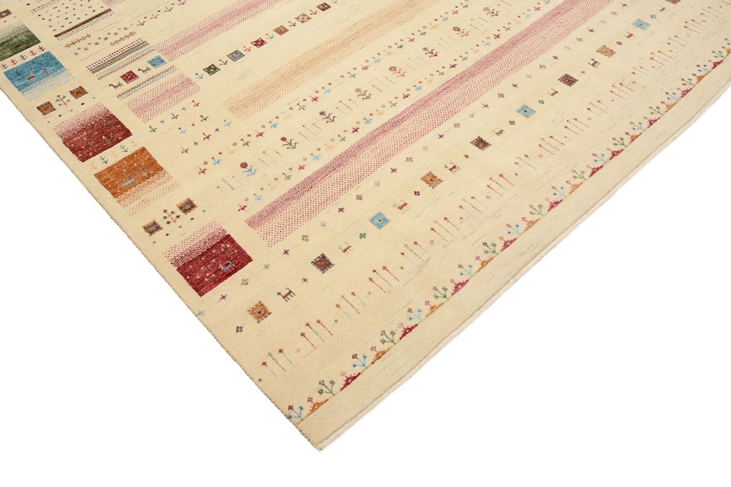 Tapis Gabbeh - Loribaft Indus - 304 x 200 cm - multicolore