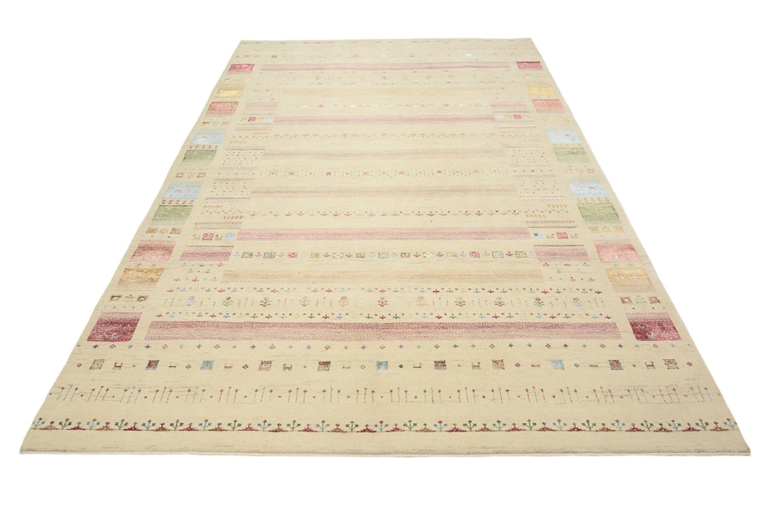 Tapis Gabbeh - Loribaft Indus - 304 x 200 cm - multicolore