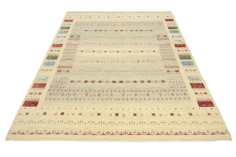 Tapis Gabbeh - Loribaft Indus - 241 x 172 cm - beige foncé