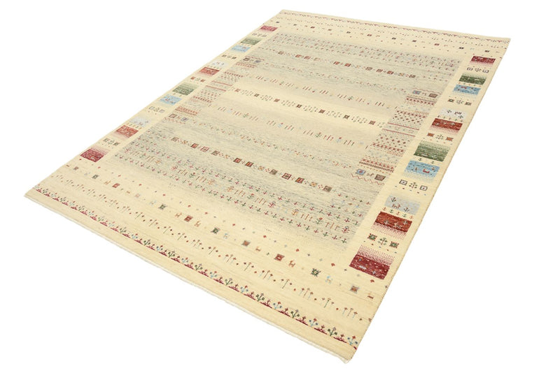 Tapis Gabbeh - Loribaft Indus - 241 x 172 cm - beige foncé
