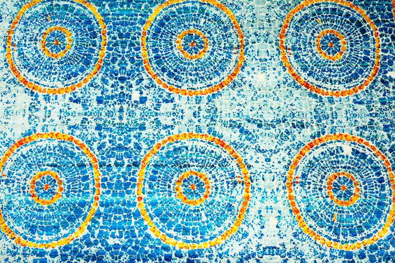 Tapis design - 309 x 245 cm - bleu