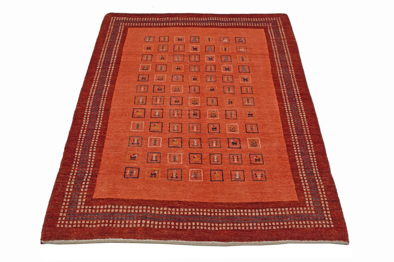 Tapis Gabbeh - Loribaft Persan - 149 x 103 cm - rouge