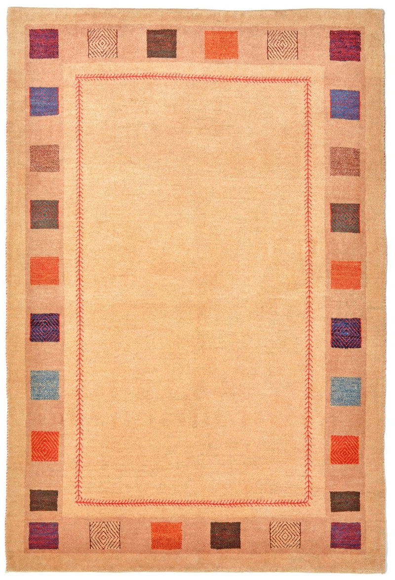 Tapis Gabbeh - Loribaft Persan - 158 x 104 cm - jaune