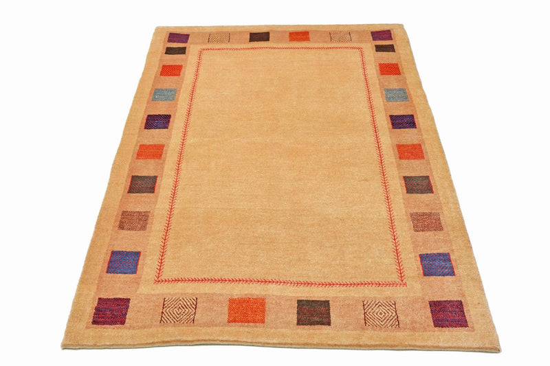 Tapis Gabbeh - Loribaft Persan - 158 x 104 cm - jaune