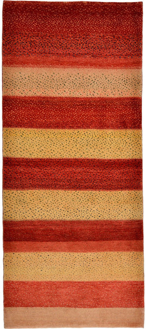 Tapis de couloir Tapis Gabbeh - Loribaft Persan - 202 x 86 cm - rouge