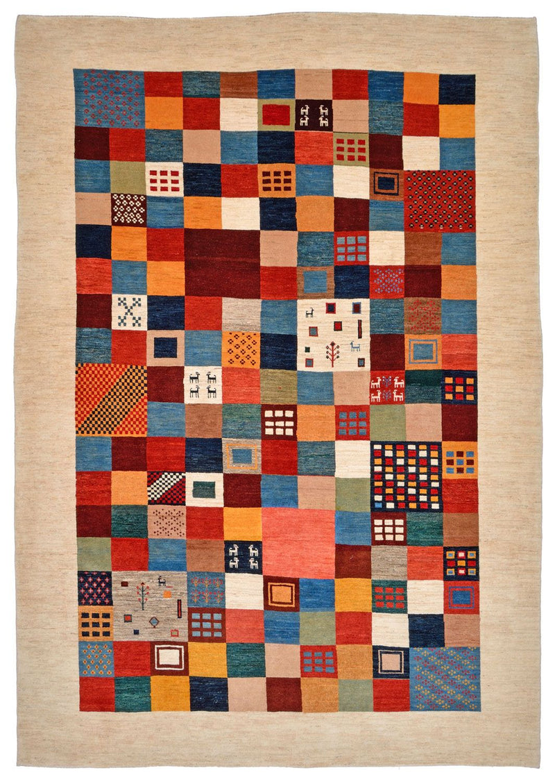 Tapis Gabbeh - Loribaft Persan - 327 x 224 cm - multicolore