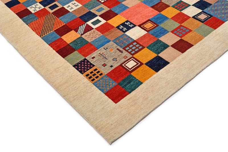 Tapis Gabbeh - Loribaft Persan - 327 x 224 cm - multicolore