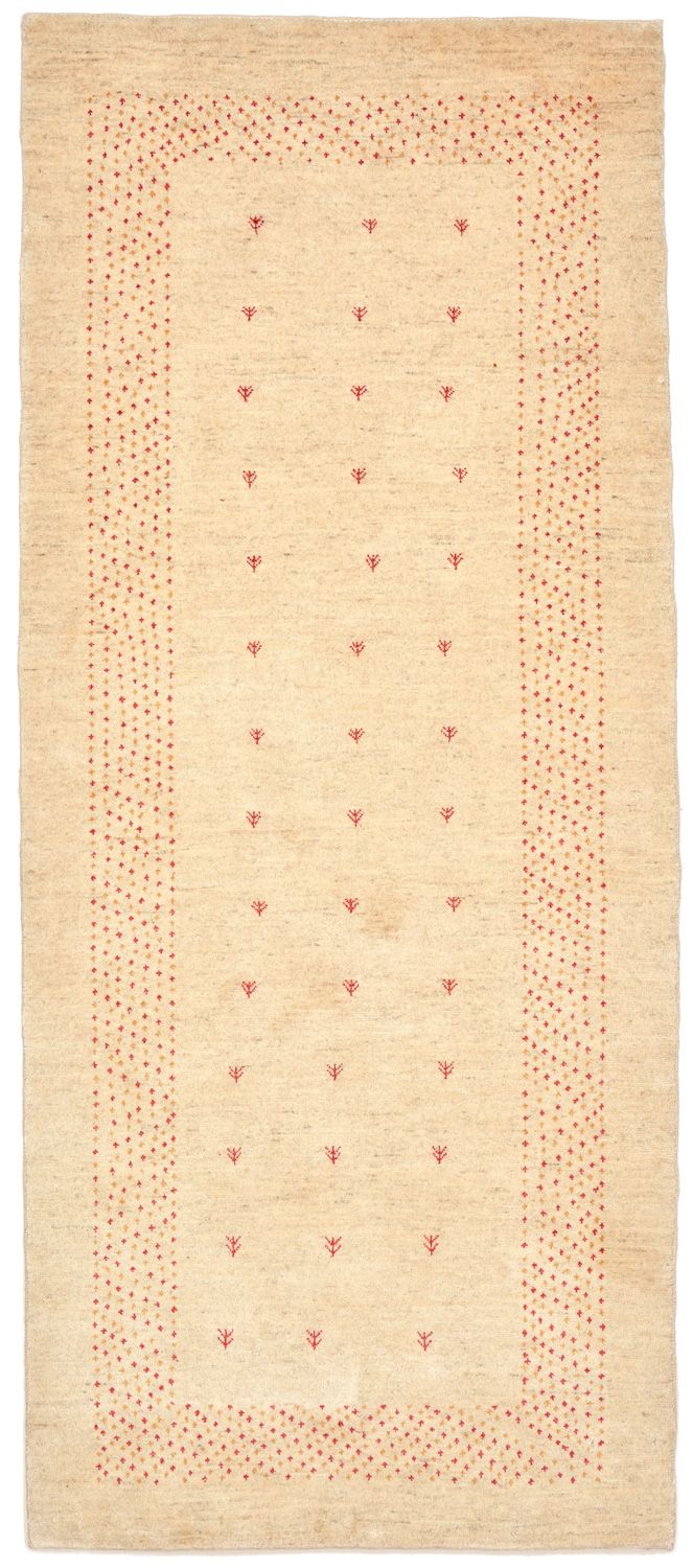 Tapis de couloir Tapis Gabbeh - Loribaft Persan - 197 x 84 cm - naturel