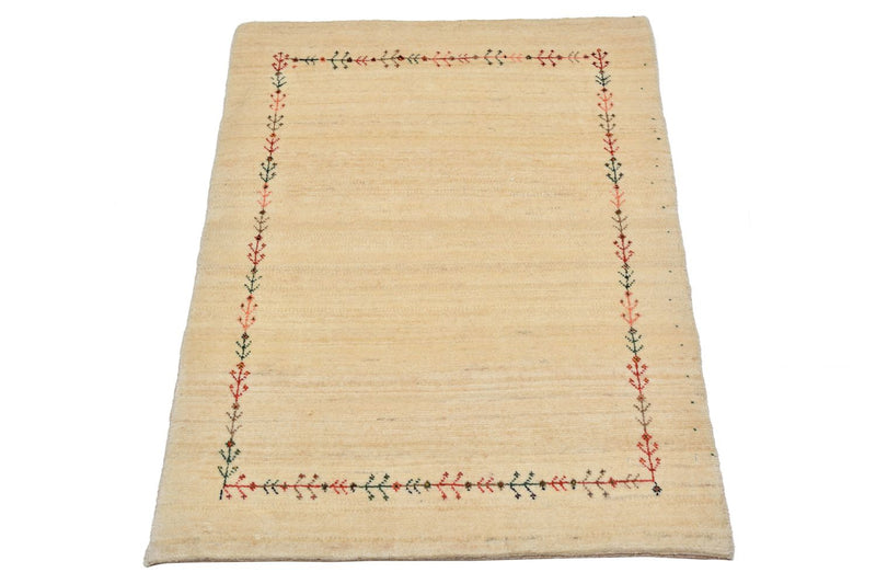 Tapis Gabbeh - Loribaft Persan - 93 x 64 cm - naturel