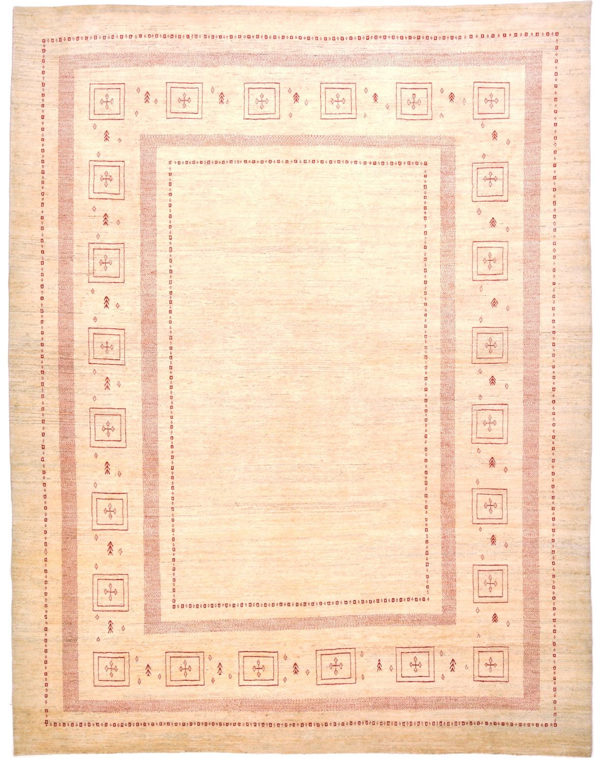 Tapis Gabbeh - Loribaft Persan - 417 x 309 cm - beige