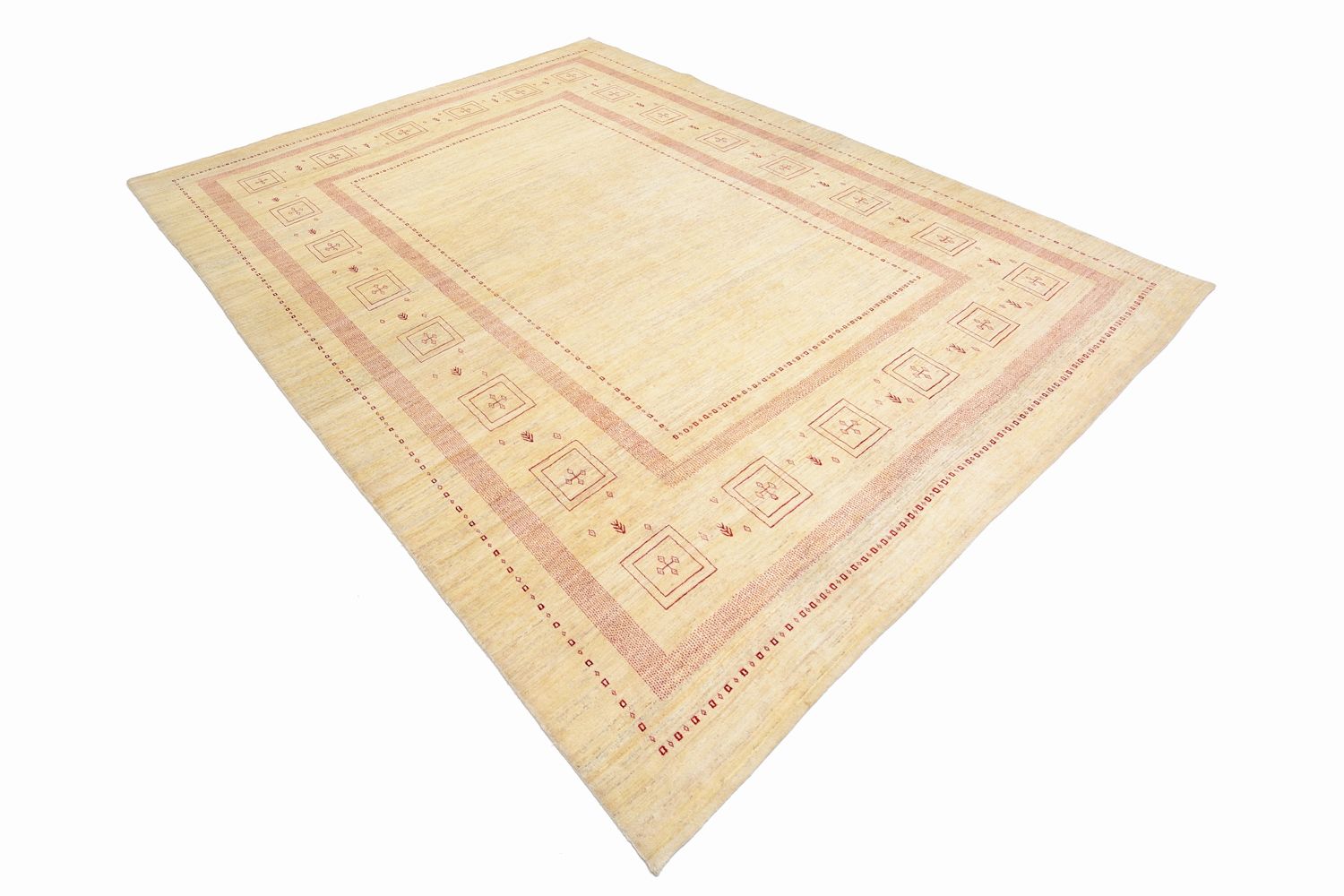Tapis Gabbeh - Loribaft Persan - 417 x 309 cm - beige