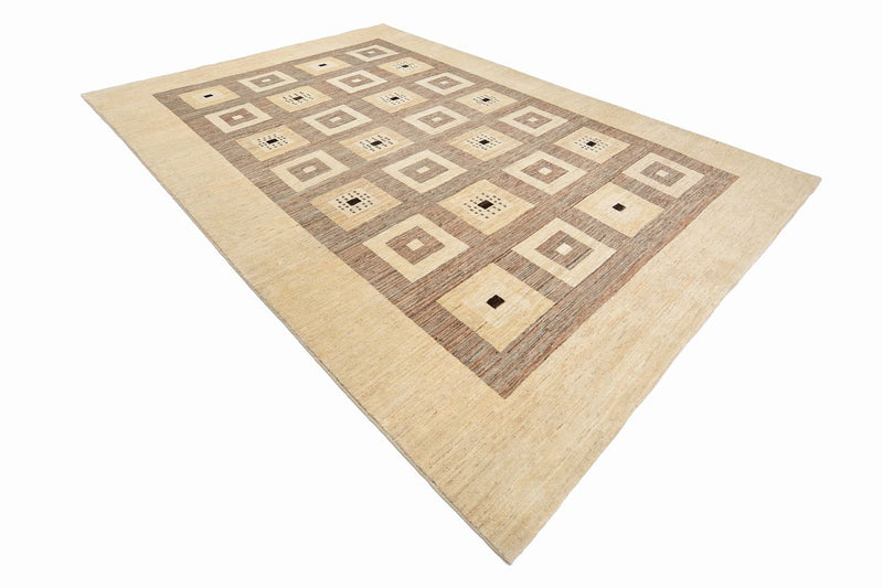 Tapis Gabbeh - Loribaft Persan - 379 x 264 cm - marron clair