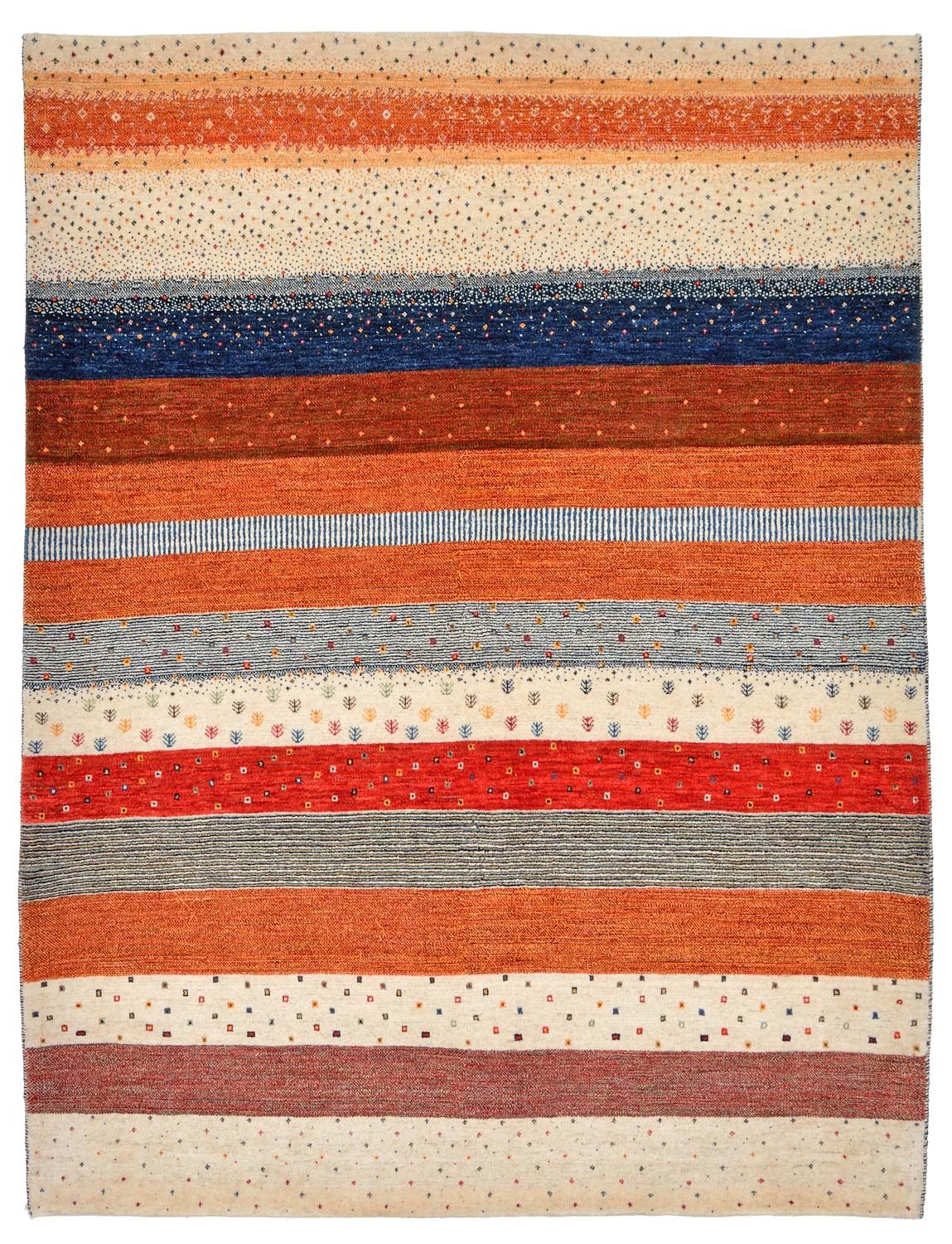 Gabbeh Teppich - Loribaft Perser 213 x 160 cm - mehrfarbig