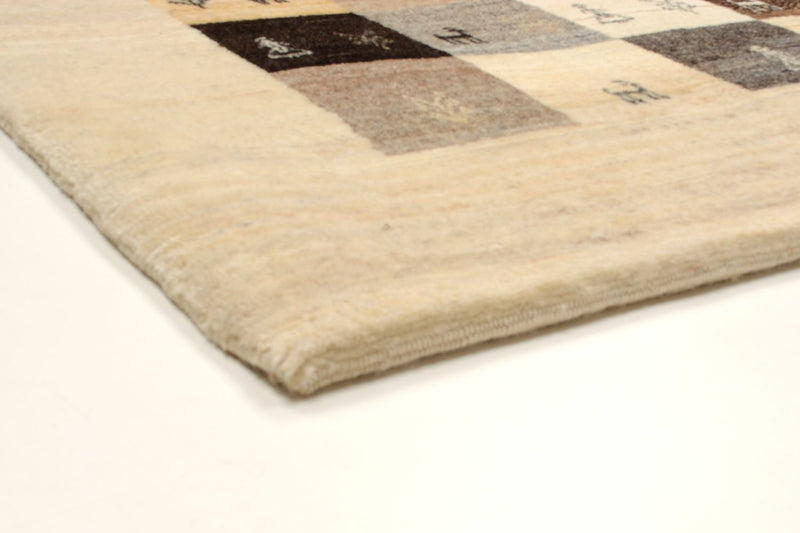 Tapis Gabbeh - Loribaft Persan - 191 x 154 cm - marron clair