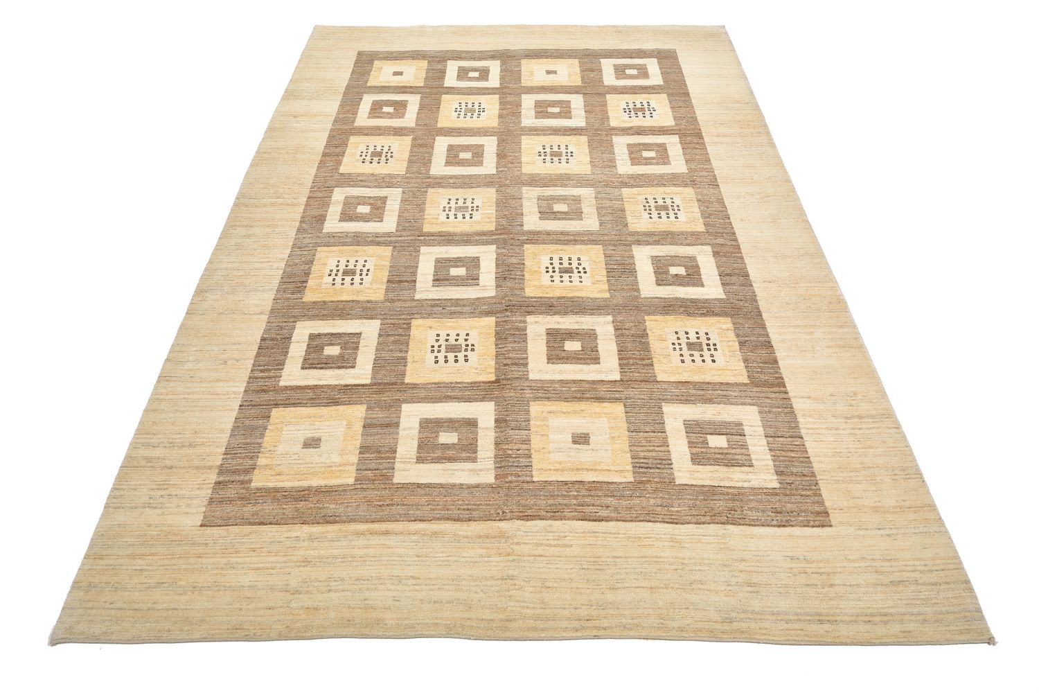 Gabbeh Teppich - Loribaft Perser 384 x 265 cm - hellbraun