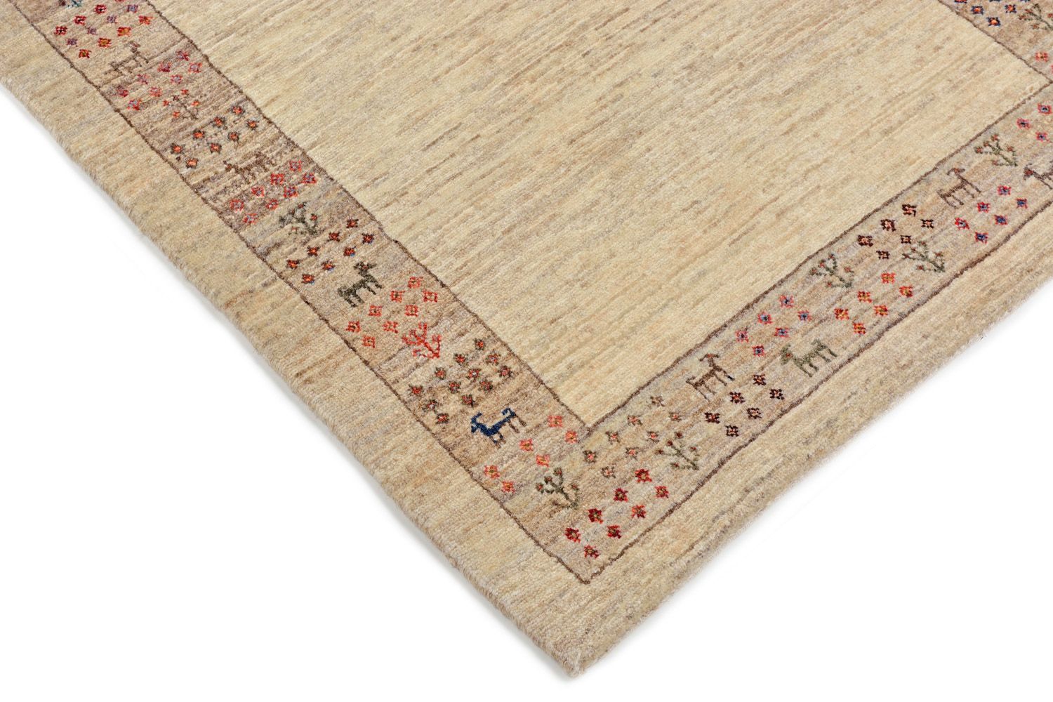 Tapis de couloir Tapis Gabbeh - Loribaft Persan - 176 x 84 cm - sable