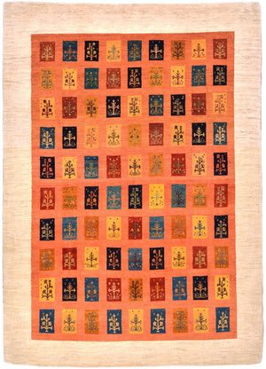 Tapis Gabbeh - Loribaft Persan - 355 x 249 cm - orange
