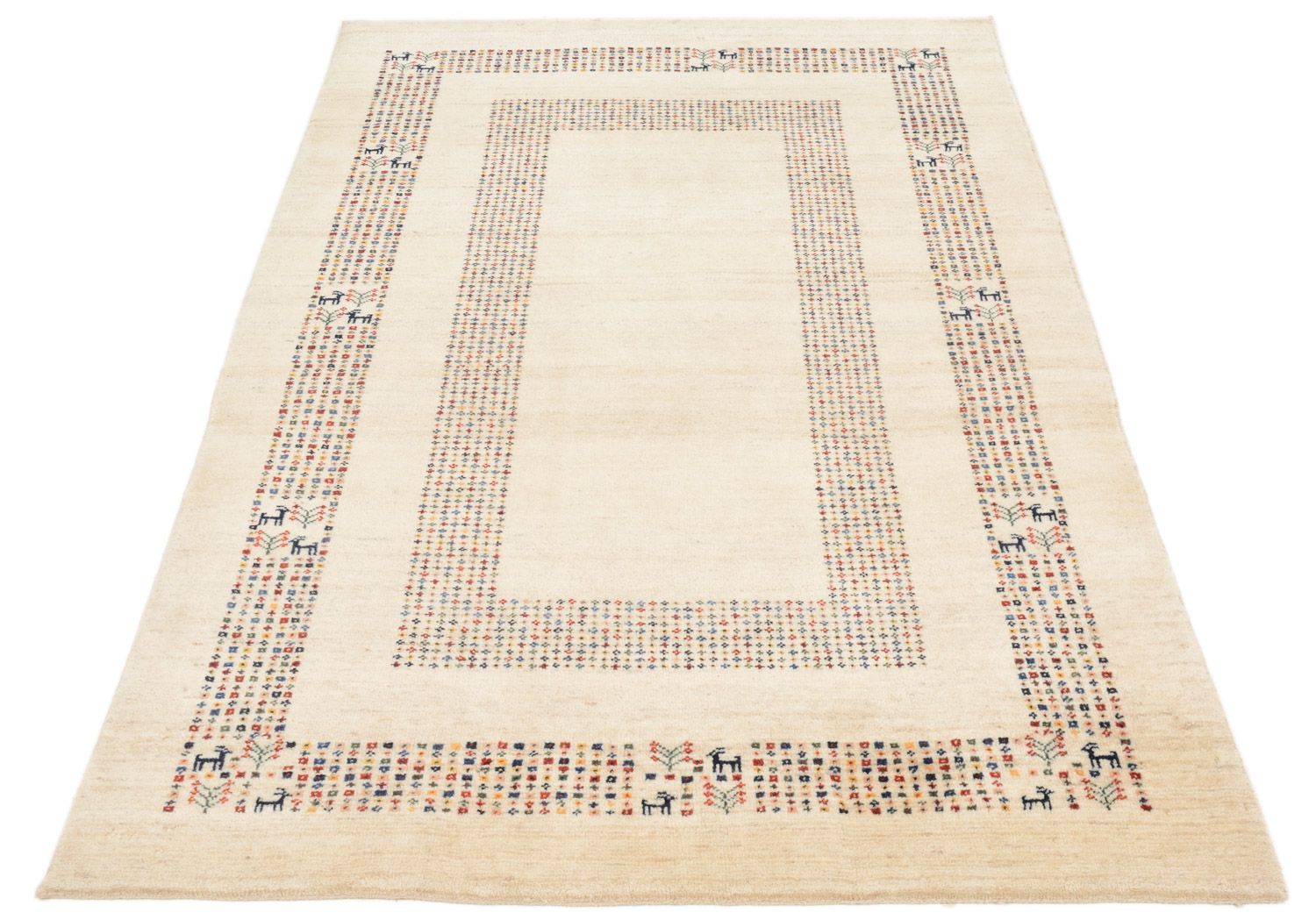 Tapis Gabbeh - Loribaft Persan - 180 x 120 cm - beige