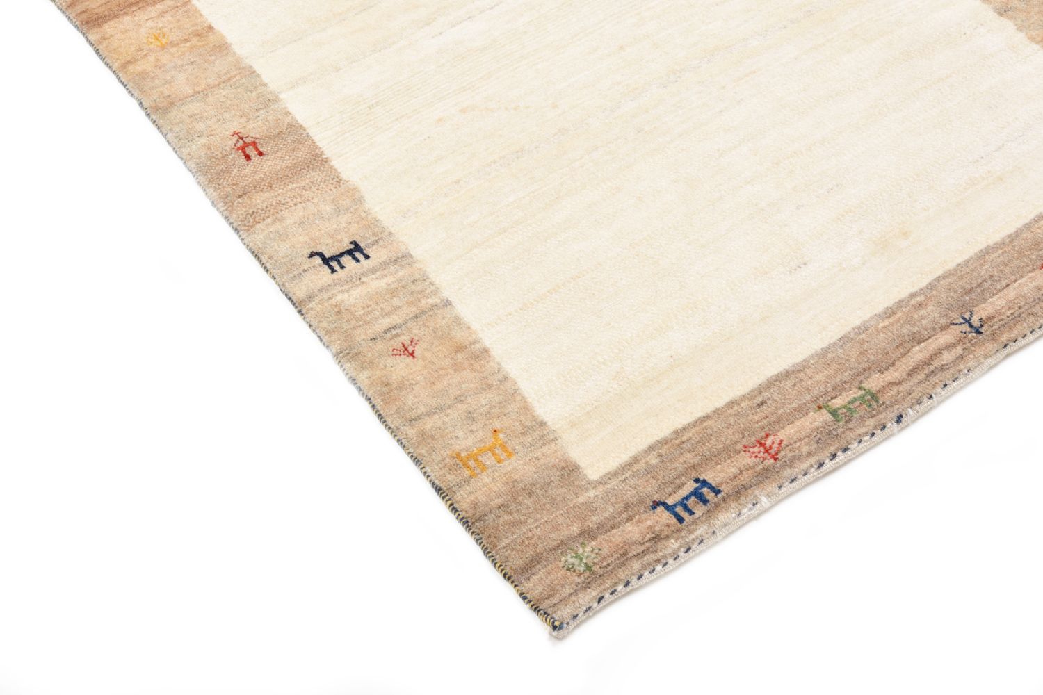 Tapis de couloir Tapis Gabbeh - Loribaft Persan - 205 x 87 cm - sable