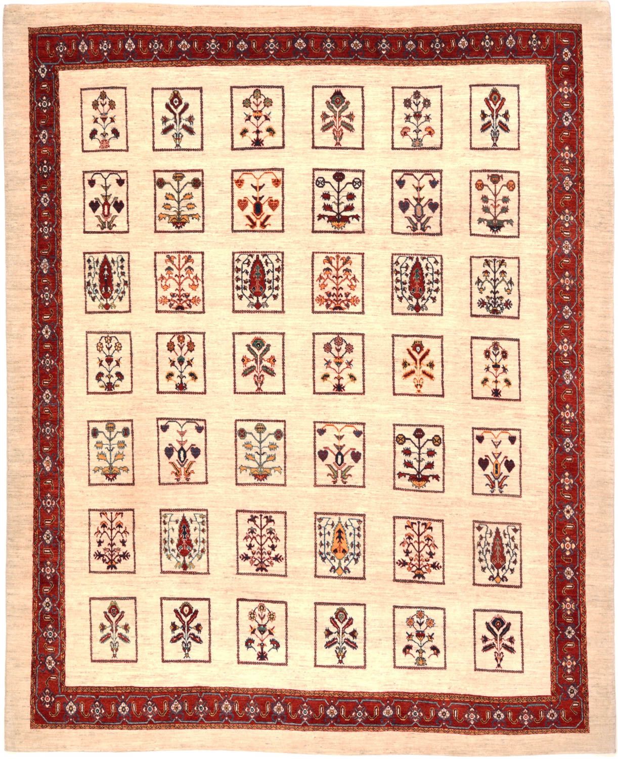 Tapis Gabbeh - Loribaft Persan - 326 x 261 cm - rouge