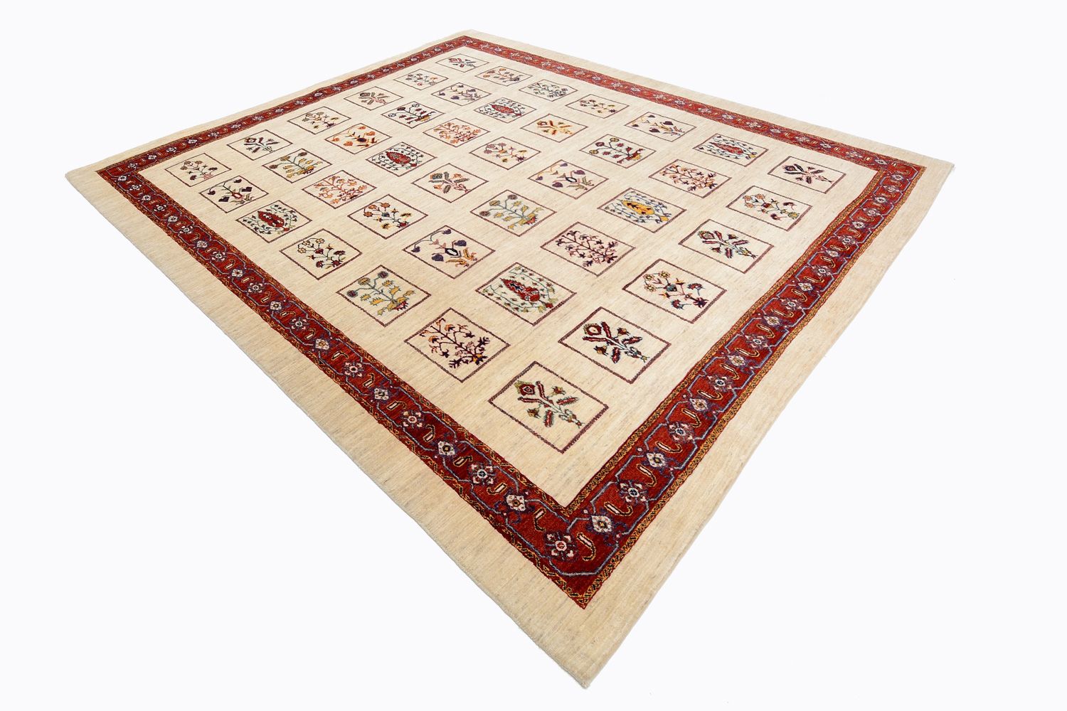 Tapis Gabbeh - Loribaft Persan - 326 x 261 cm - rouge