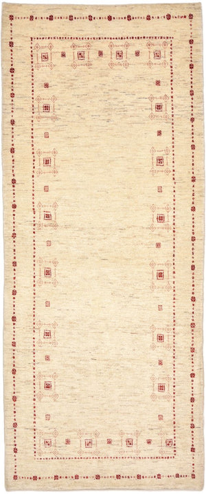 Tapis de couloir Tapis Gabbeh - Loribaft Persan - 202 x 82 cm - naturel