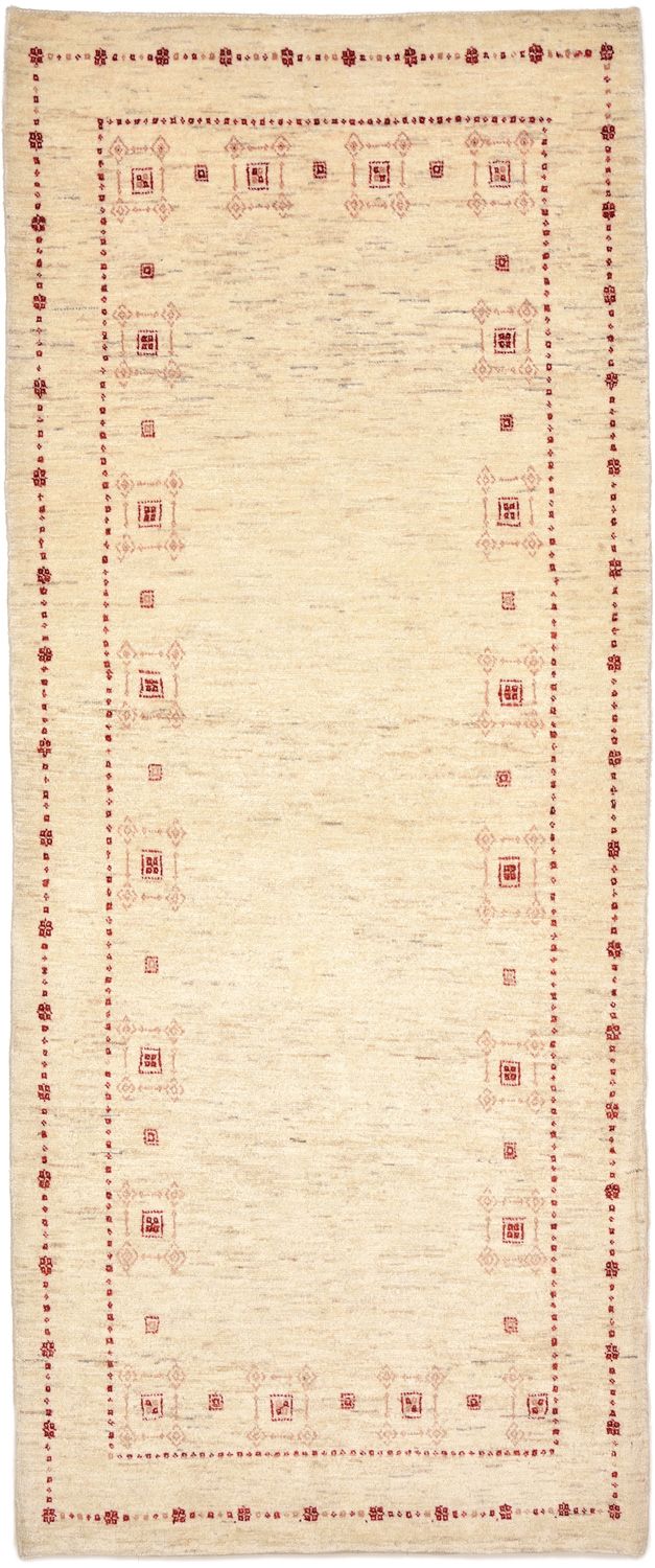 Tapis de couloir Tapis Gabbeh - Loribaft Persan - 202 x 82 cm - naturel